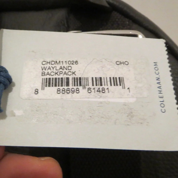 COLE HAAN WAYLAND BROWN LEATHER PEBBLED BACKPACK - Picture 3 of 8